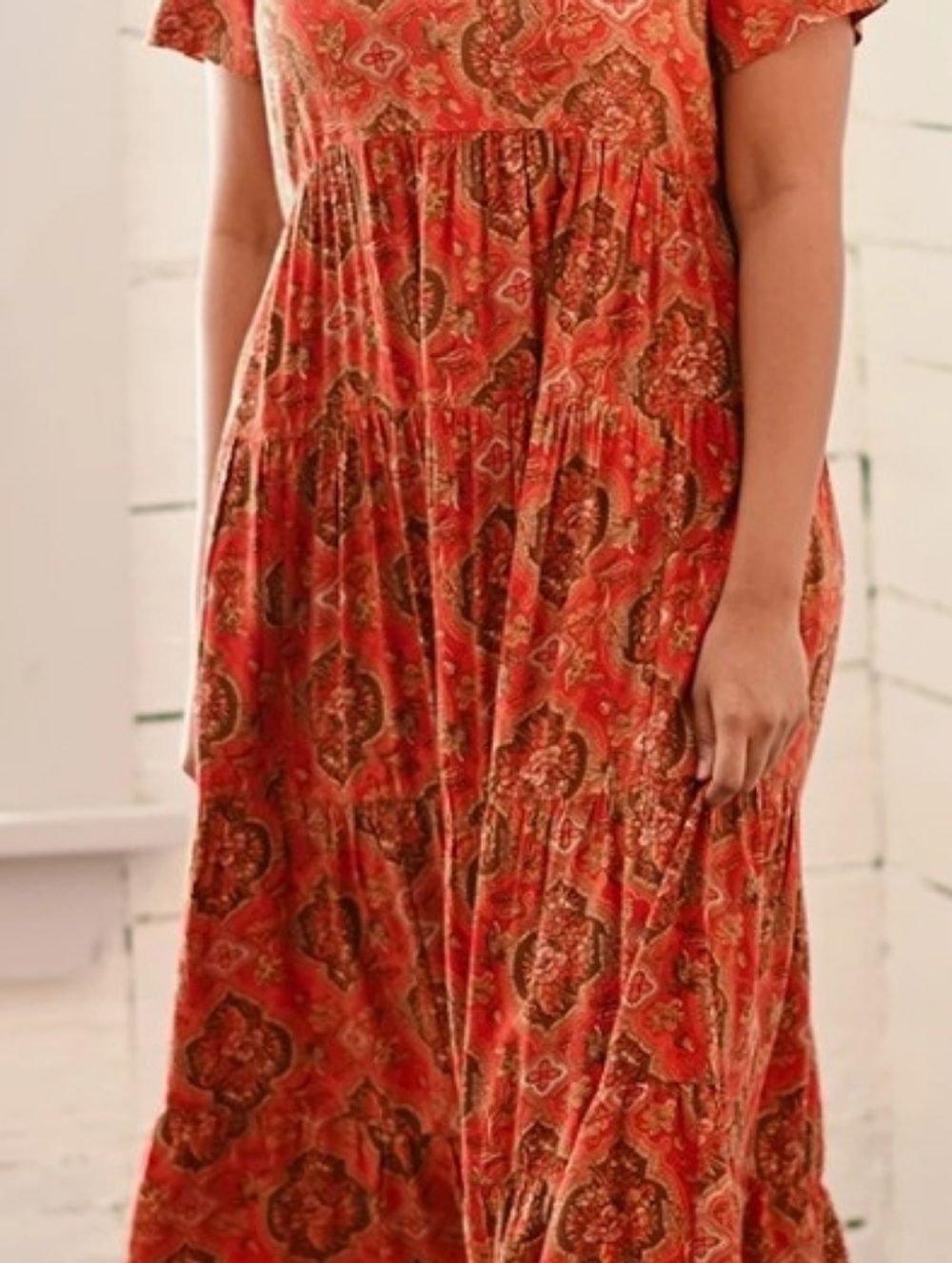 April Cornell Teired  Maxi Dress